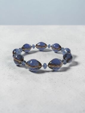 NWT SASSIFIED BOUTIQUE  Blue and Brown Beaded Bracelet